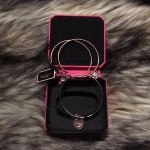 3 juicy couture bangle bracelets. Rose gold